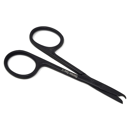 A2Z Scilab Stitch Suture Scissors 3.5 One Hook Blade Stainless Steel, Black Fluoride Coated A2Z-ZR869
